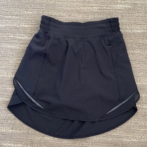 lululemon hotty-hot skirt long black size 0